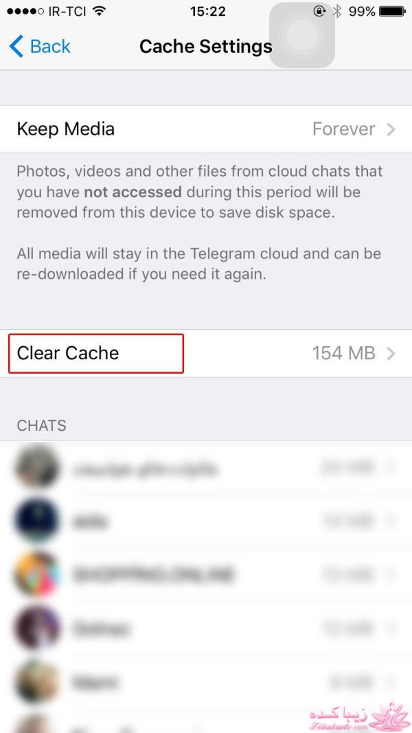 چگونه فضای اشغالشده توسط تلگرام را پاک کنیم؟