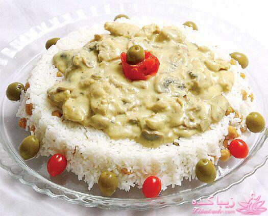  نخود پلو با سس مخصوص