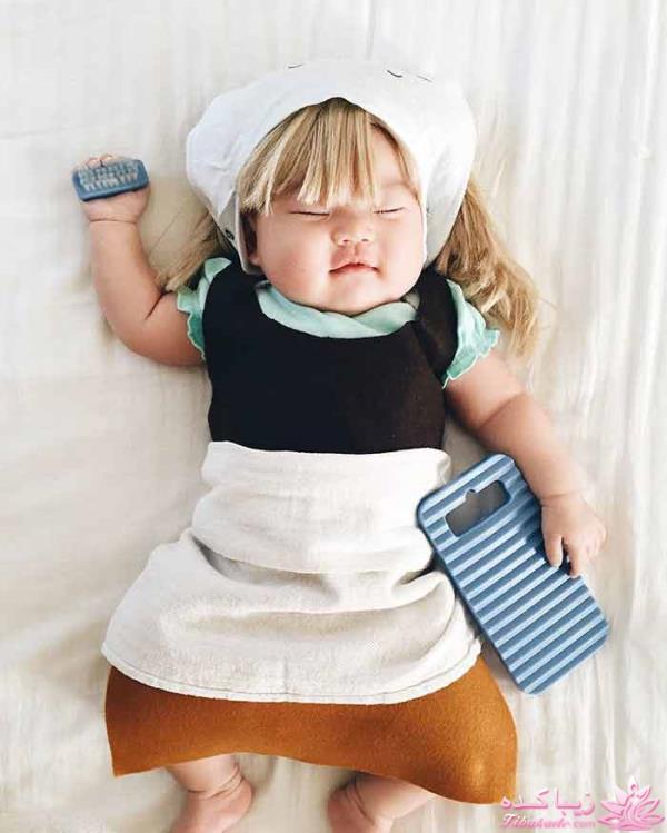 خلاقیت مادری در هنگام عکاسی از فرزندش 