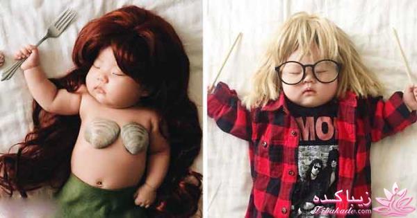 خلاقیت مادری در هنگام عکاسی از فرزندش 