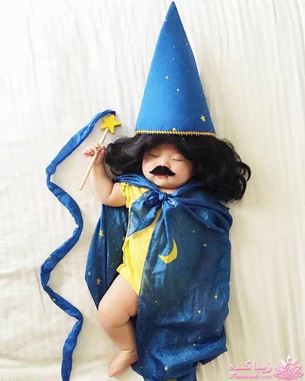 خلاقیت مادری در هنگام عکاسی از فرزندش 