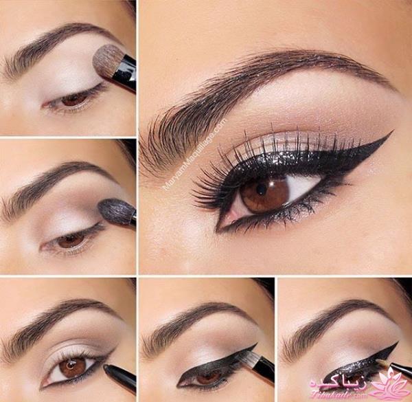 آموزش کشیدن خط چشم برای انواع چشم ها