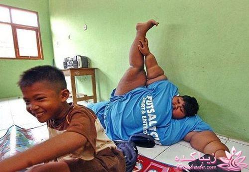 به مدرسه رفتن چاقترین پسر دنیا 