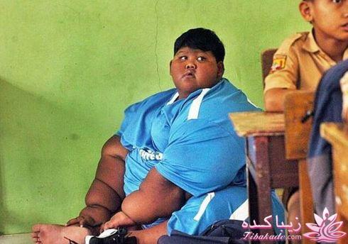 به مدرسه رفتن چاقترین پسر دنیا 