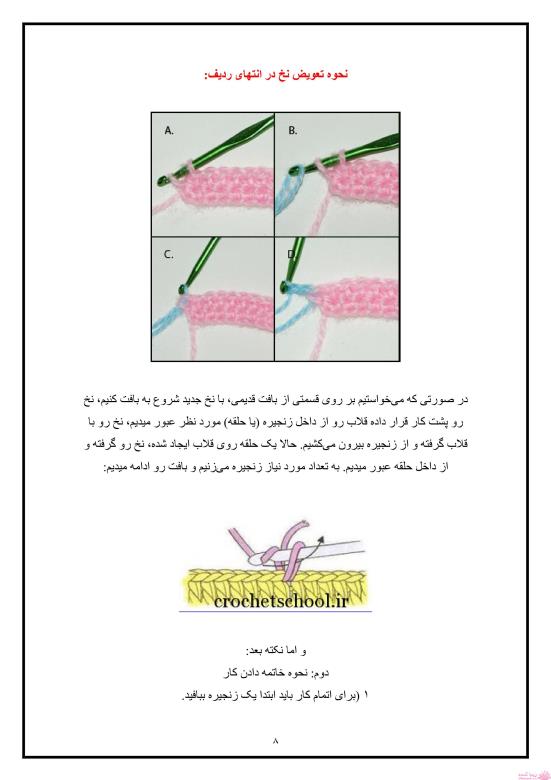 آموزش اصول اولیه ی قلاب بافی و نقشه خوانی