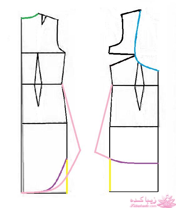 آموزش دوخت لباس مجلسی