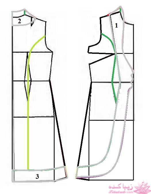 آموزش دوخت لباس مجلسی