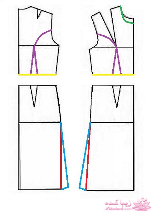آموزش دوخت لباس مجلسی
