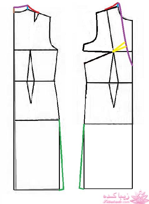 آموزش دوخت لباس مجلسی