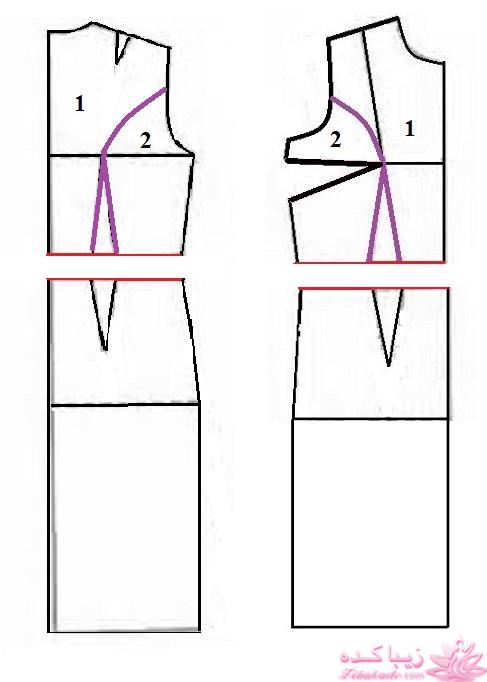 آموزش دوخت لباس مجلسی