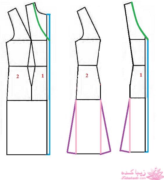 آموزش دوخت لباس مجلسی
