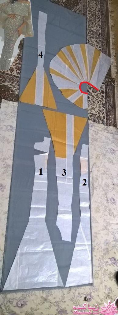 آموزش دوخت لباس مجلسی