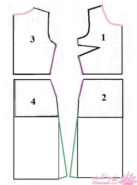 آموزش دوخت لباس مجلسی