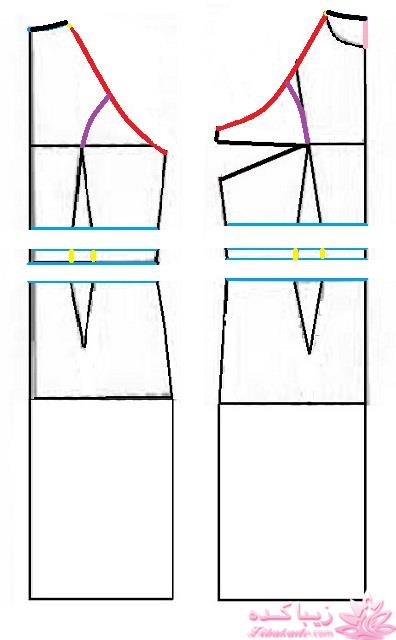 آموزش دوخت لباس مجلسی