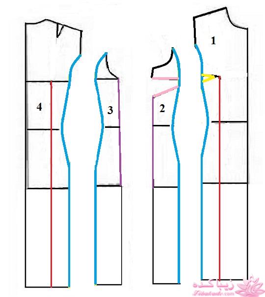 آموزش دوخت لباس مجلسی