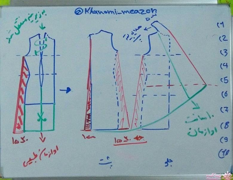 آموزش دوخت مانتو مجلسی