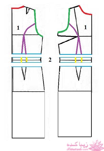 آموزش دوخت لباس مجلسی