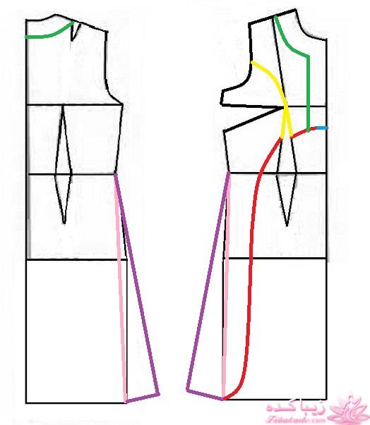 آموزش دوخت لباس مجلسی