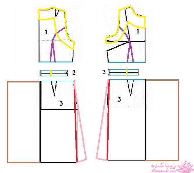 آموزش دوخت لباس مجلسی
