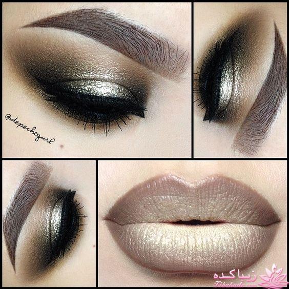 ست کردن آرایش لب وچشم