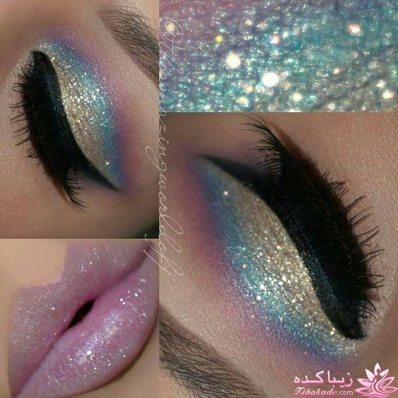 ست کردن آرایش لب وچشم