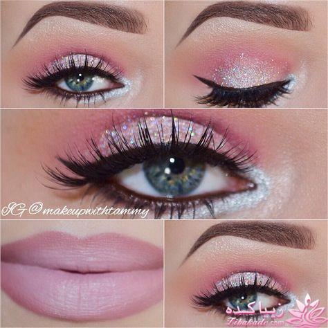 ست کردن آرایش لب وچشم