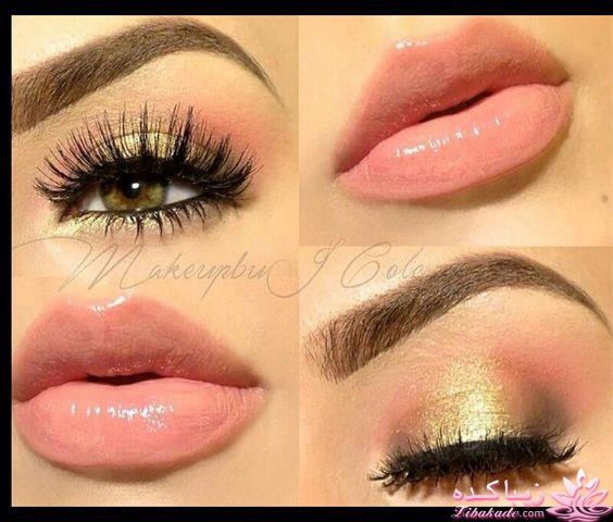 ست کردن آرایش لب وچشم