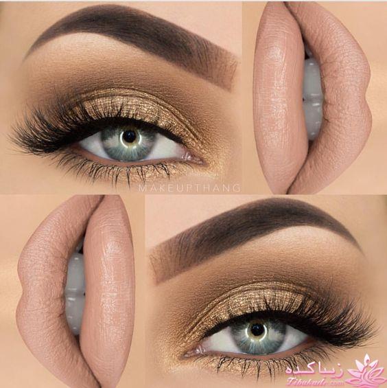 ست کردن آرایش لب وچشم