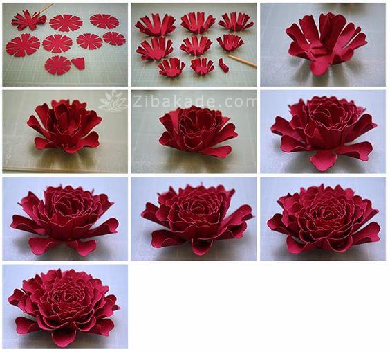گل کاغذی | آموزش درست کردن گل کاغذی 