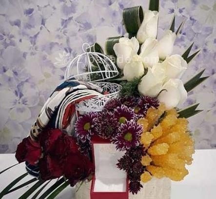 تزیین جایگاه عروس و داماد | تزیینات جشن نامزدی در خانه 