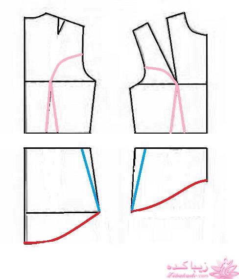 آموزش دوخت لباس مجلسی