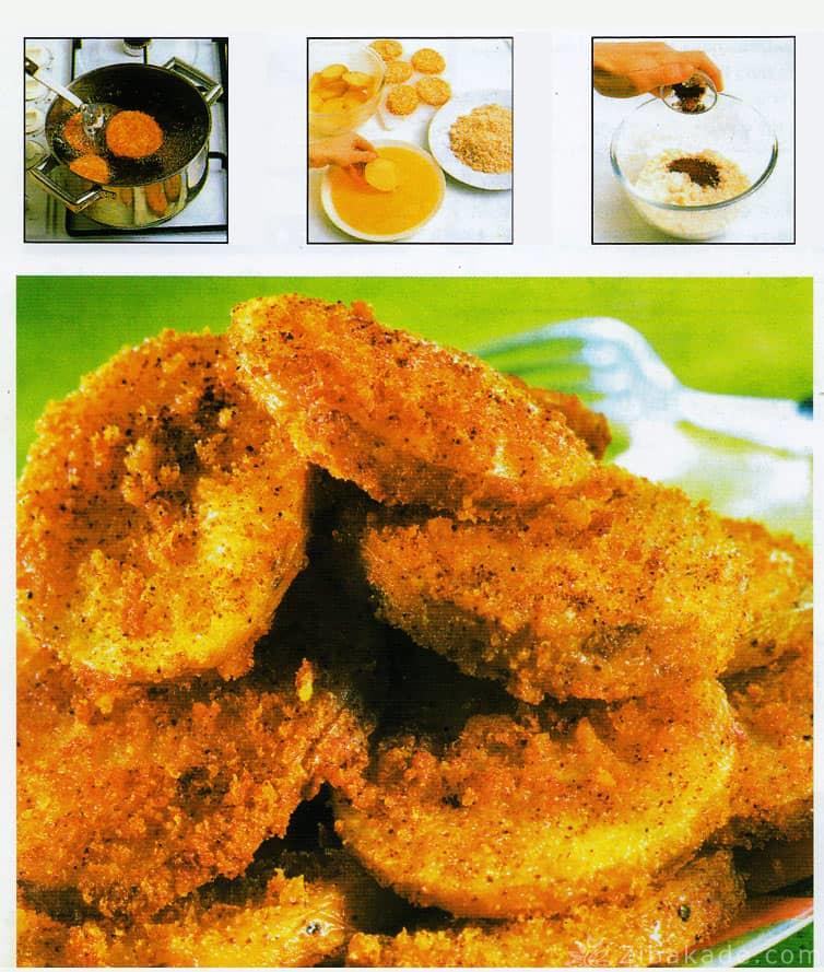 حلقه‌های پنیر و سیب زمینی