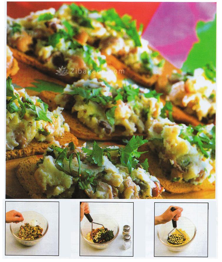 حلقه‌های پنیر و سیب زمینی