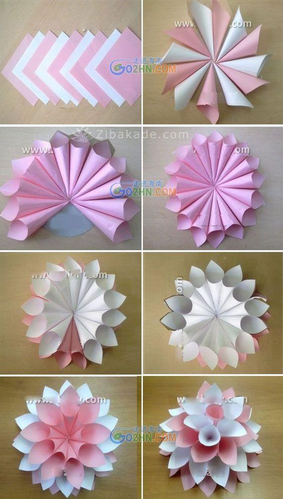 گل کاغذی | آموزش درست کردن گل کاغذی 