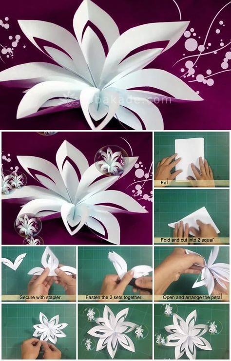 گل کاغذی | آموزش درست کردن گل کاغذی 