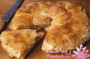 شلغم اسلایس شده با بیکن پخته