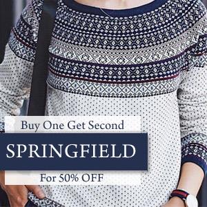 تخفیف 50% روی خرید دوم اسپرینگ فیلد